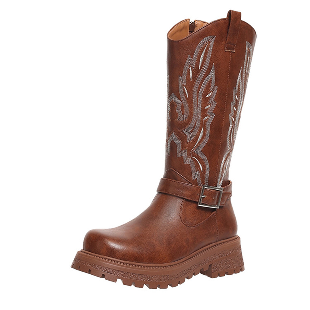 Waterproof Winter Boot - Women Knee High Boots Thick Heel