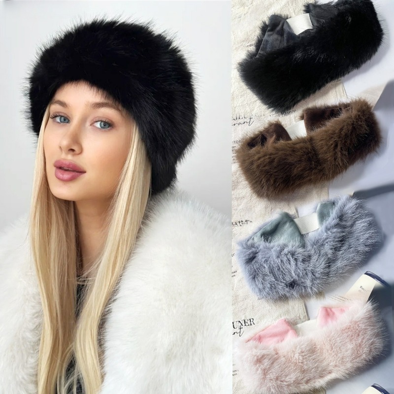 Wide Band Fur Headband Winter  - Fleece Ear Warmer Band recension och pris