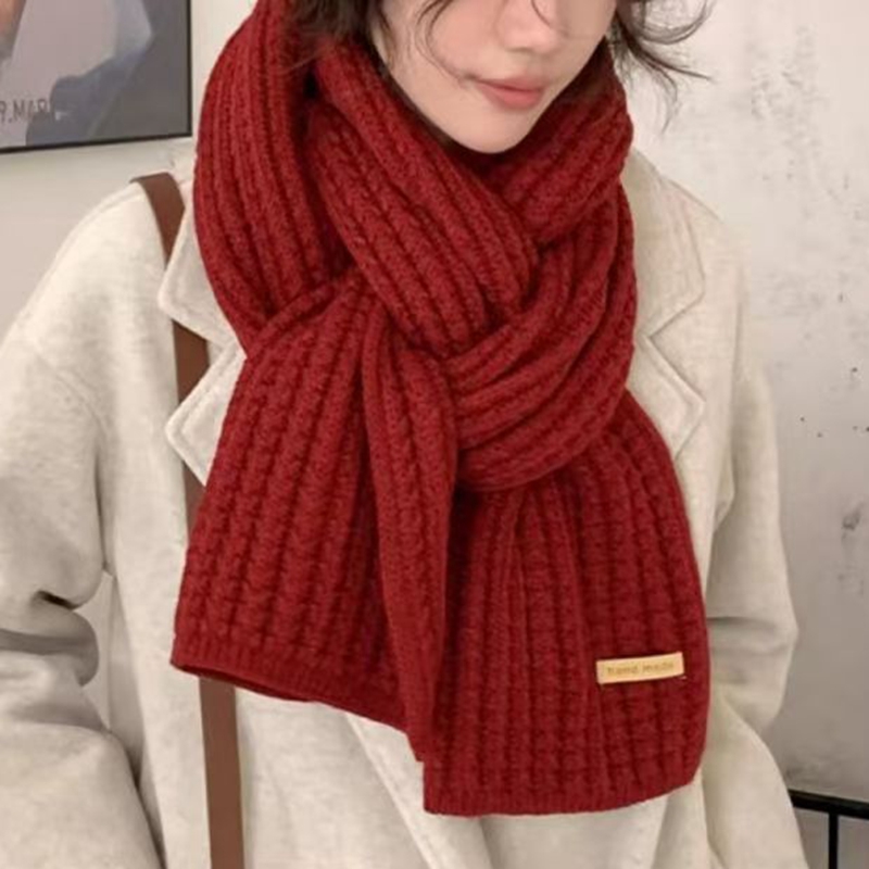 Thick Cable Knit Warm Cashmere - Wool Scarf Men recension och pris