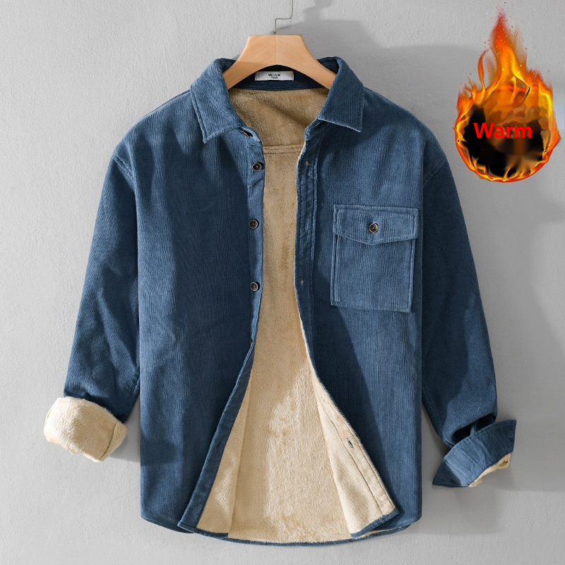 Men's Corduroy Shirt Jacket He - Flannel Shirt Lined recension och pris
