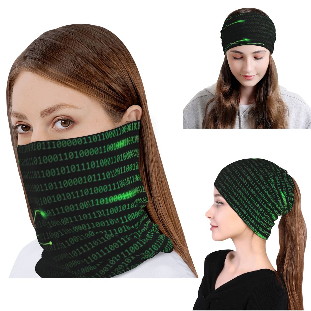 Binary Code Inside Throw Blank - Neck Gaiter Fleece recension och pris