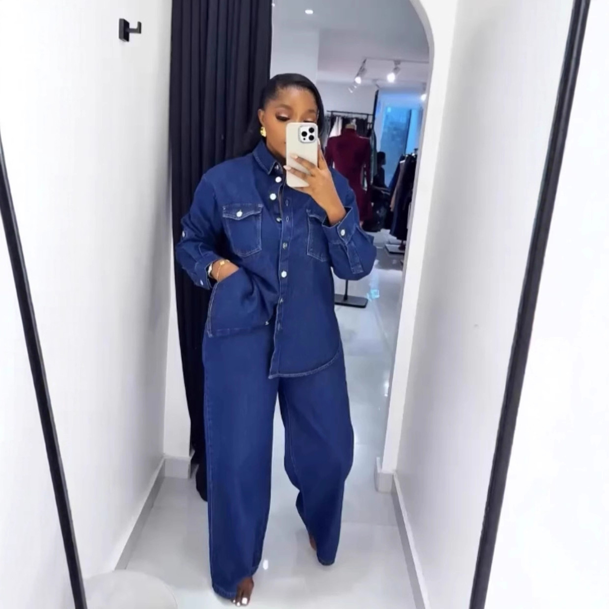 Jeans 2 Piece Sets Women Denim - Down Jacket Packable recension och pris