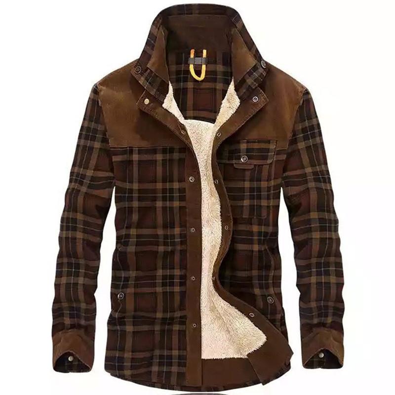 Men's Vintage Plaid Shearling  - Flannel Shirt Lined recension och pris