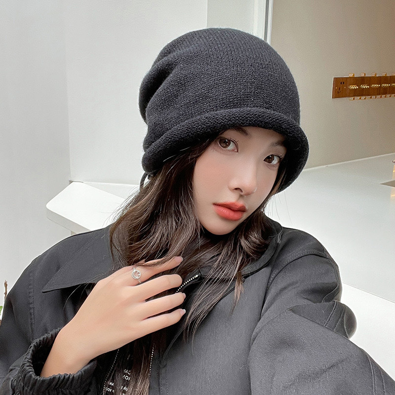 Knitted Bonnet Hoods Female Wi - Knit Beanie Hat Warm recension och pris