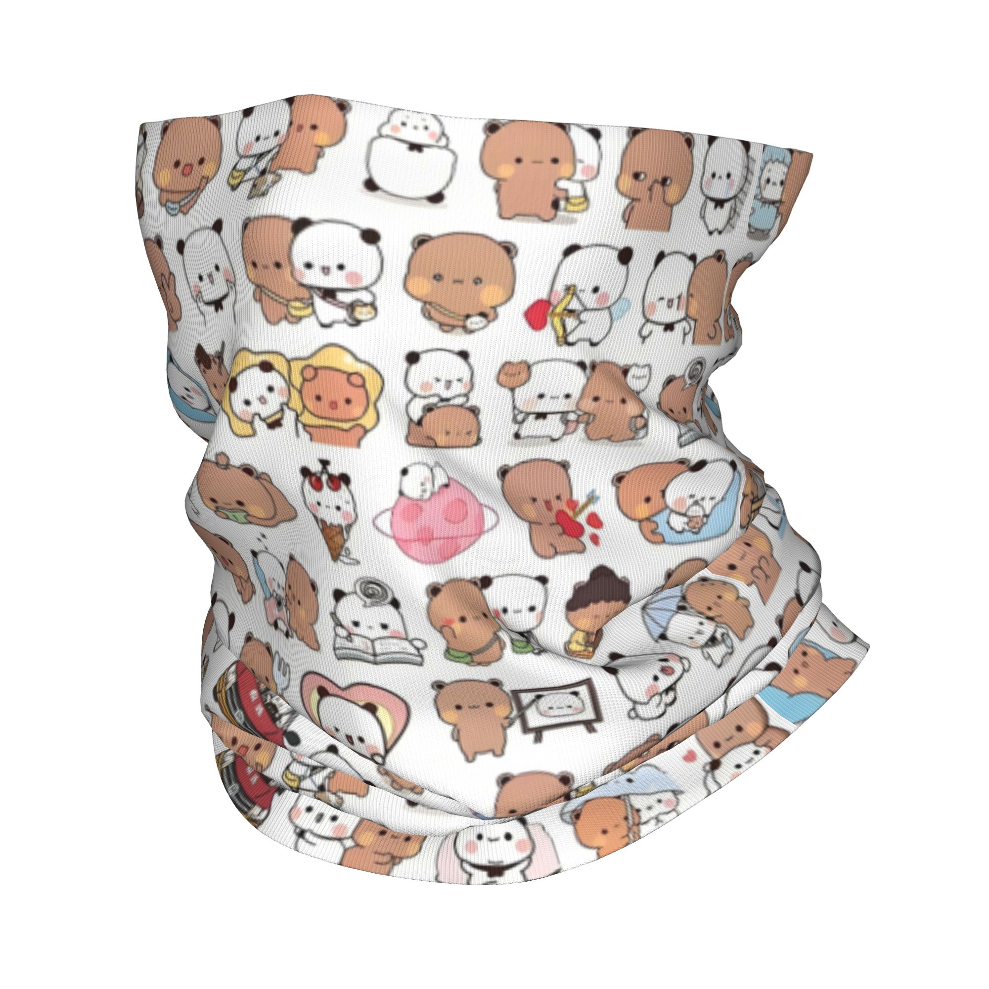 Custom Bear Cartoon Peach And  - Neck Gaiter Fleece recension och pris