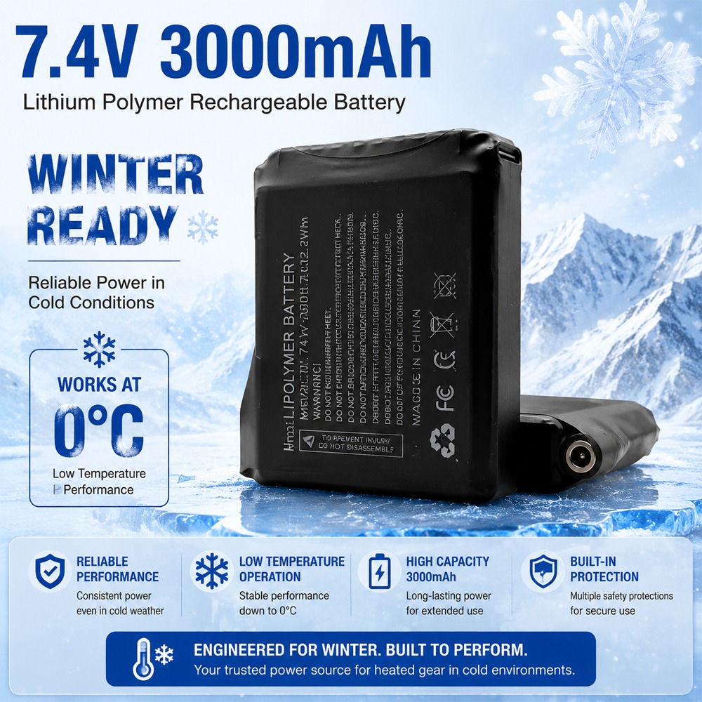 7.4V 3000mah Heated Gloves Bat - Heated Vest Battery recension och pris
